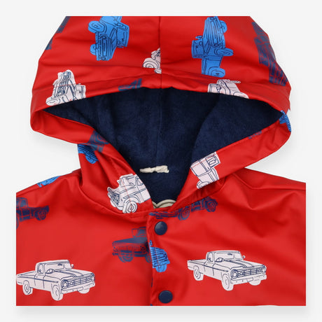 Rain Coat Red Car Print
