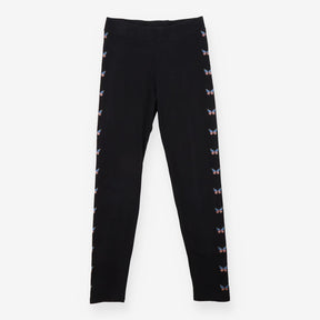 Leggings Black with Pink, Blue and yellow Butterfl