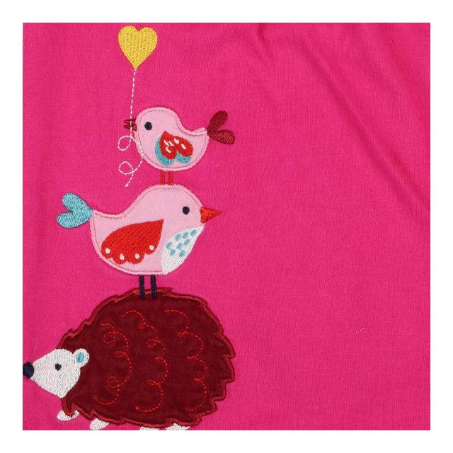 Outfit LS dress pink hedgehog stripe shorts