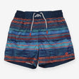 Swim shorts blue orange turquoise stripes