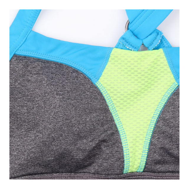 Sports Bra Polyester Blend Blue Grey