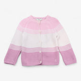 Cardigan knit pink stripe