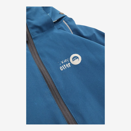 Blue rain coat