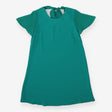 Teal Madelyn Swing Dress – Sheer Sleeves & Bow Bac