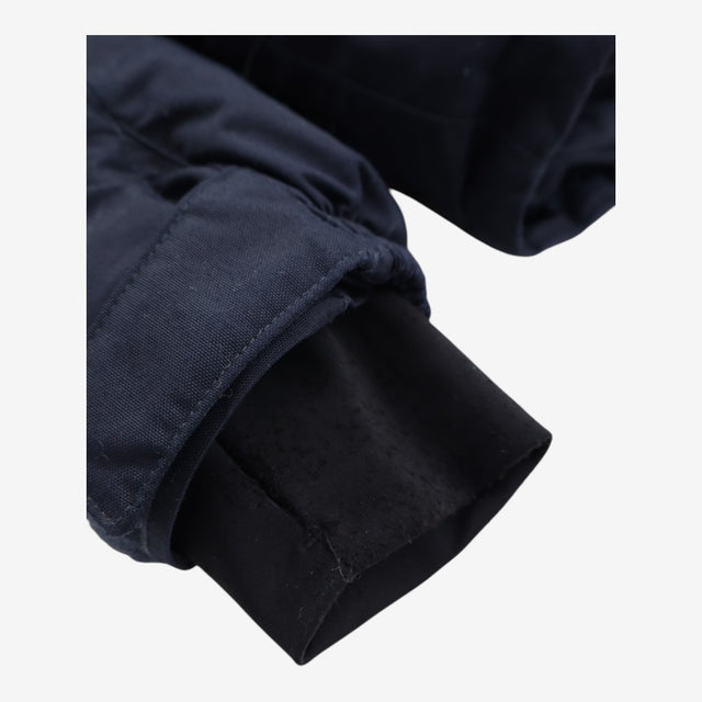 Waterproof Navy Rain Jacket with Detachable Hood