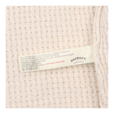 Cardigan Cream Open Front Pockets Cotton Knit