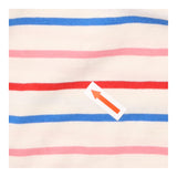 Pink Blue White Striped Cotton Breton Top