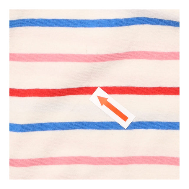 Pink Blue White Striped Cotton Breton Top