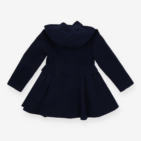 Peplum Navy Coat Pleated Skirt Silver Buttons