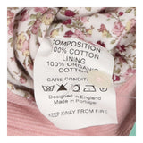 Dungaree set pink needle cord with duck applique