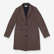 Amelia Chevron Wool Coat Purple Taupe