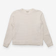 Ribbed Long Sleeve Crew Neck Sweatshirt Off White