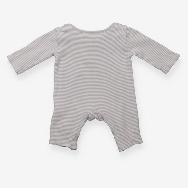 Sleepsuit grey stripe elephant castle