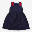 Primigi jacquard Dress Navy dark pink shoulder 