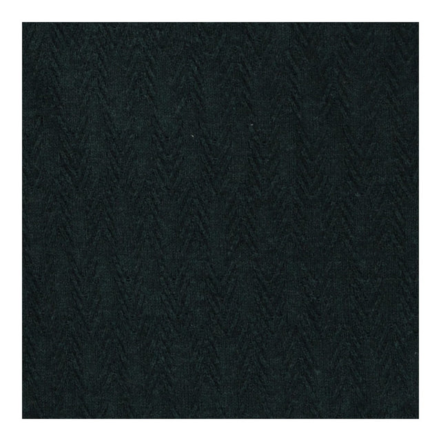 Green Boatneck Chevron Knit Sweater Soft Jumper