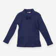 Confiture Blue Ribbed High Neck LS Top
