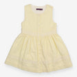 Sleeveless Summer Dress Yellow and White Strips wi