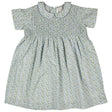 Smock Peter Pan collar dress -Ditsy Blue