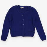 Catimini Cardigan sparkly blue seashells