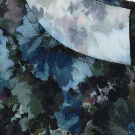 Blue Watercolour Scene Tea Maternity Dress Midi