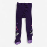 Tights purple with cats