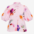lILAC Floral Zip-Front Longline Shirt