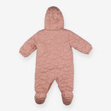 Pramsuit pink cloud stitching 