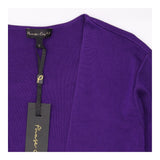 Deep Purple Fine Knit Open Cropped Shr