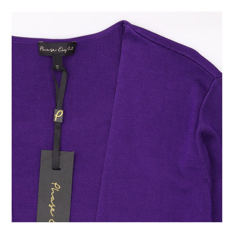 Deep Purple Fine Knit Open Cropped Shr