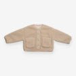 Sherpa Cardigan with Pockets and Poppers Cream