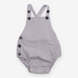 Romper blue and white stripe