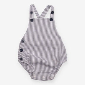 Romper blue and white stripe
