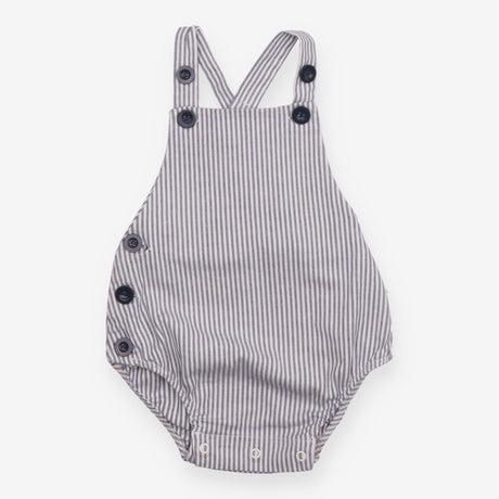 Romper blue and white stripe