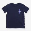 Tee Navy Skateboard 1989 in front and Skate in the