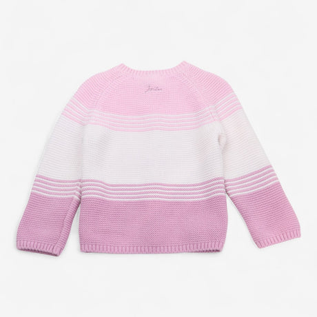 Cardigan knit pink stripe