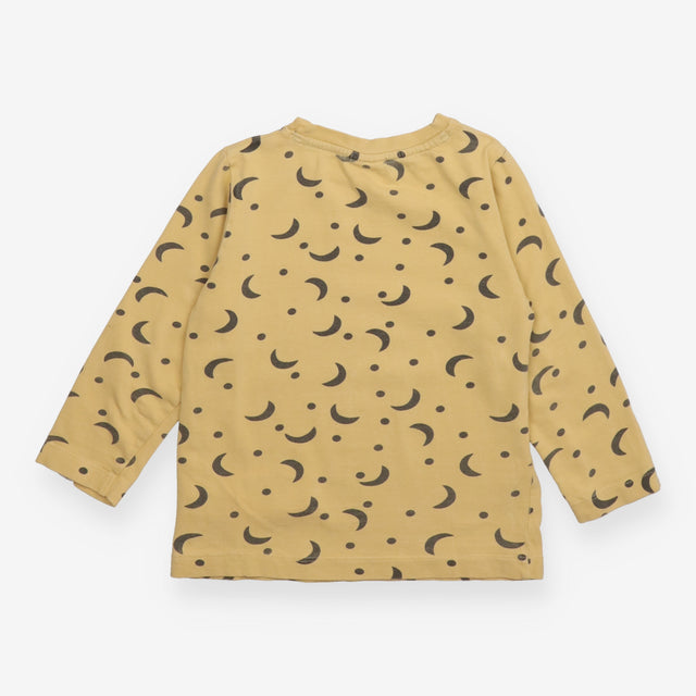 Tee LS yellow black spot half moons