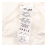 Off White Organic Cotton V-Neck Long Sleeve