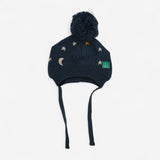 Sweater grey blue stars and moon & hat 