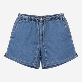 Shorts Blue Denim Elasticated Drawstring Waist