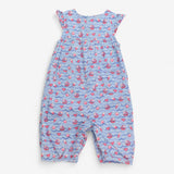 Woven Romper Blue and Pink Seaside Print