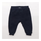 Navy joggers quilted panels