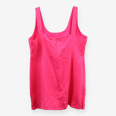 Hanna Raspberry Pink Linen Cut Out Mini Dress