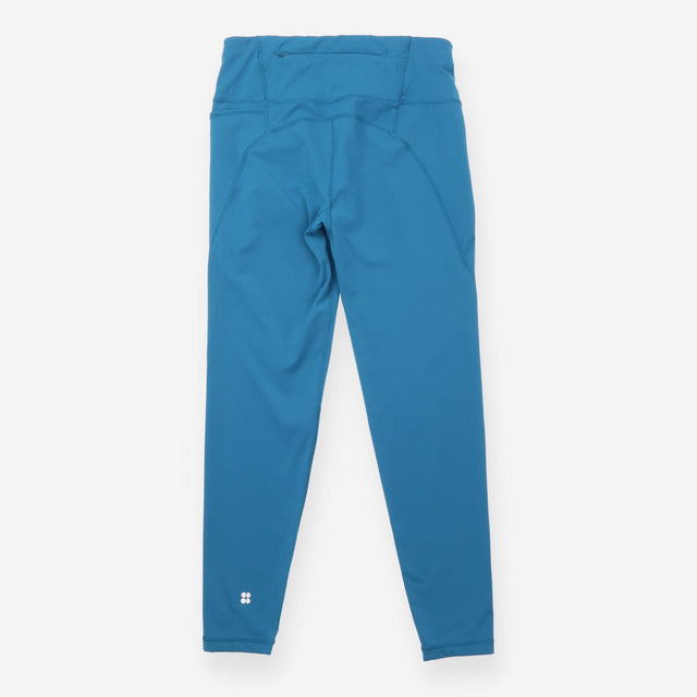 Leggings Teal Blue High Waisted 7/8 Length Pocket
