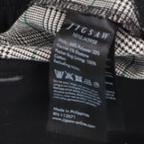 Straight leg houndstooth checked trousers