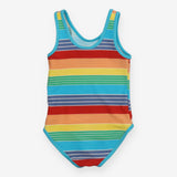 Swimsuit stripes blue edging