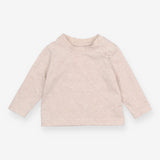 Long sleeve beige marl t-shirt