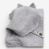 Jacket Grey Button Up Striped Dino Lining