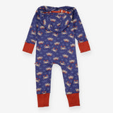 Onesie blue crab with orange cuffs