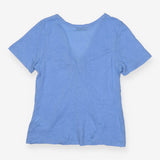 100% Linen Twist T-shirt Short Sleeve, Blue