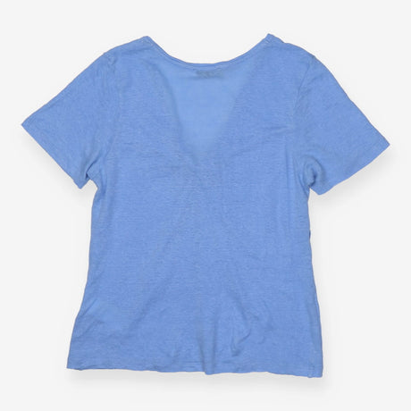 100% Linen Twist T-shirt Short Sleeve, Blue